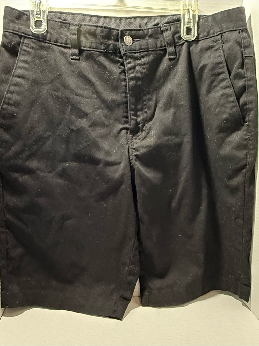 Volcom Men's Black Flat Front Chino Shorts